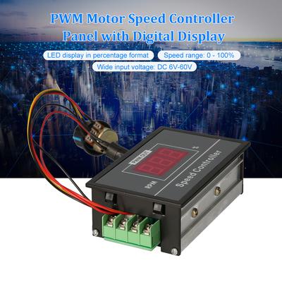 DC6 60V 12V 24V 36V 48V 0 30A ШИМ регулятор скорости двигателя Панель с переключателем Пуск/Стоп Процентный цифровой дисплей TE1256