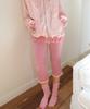 Nofficial Noffice Lace Trim Knit Capri Pink