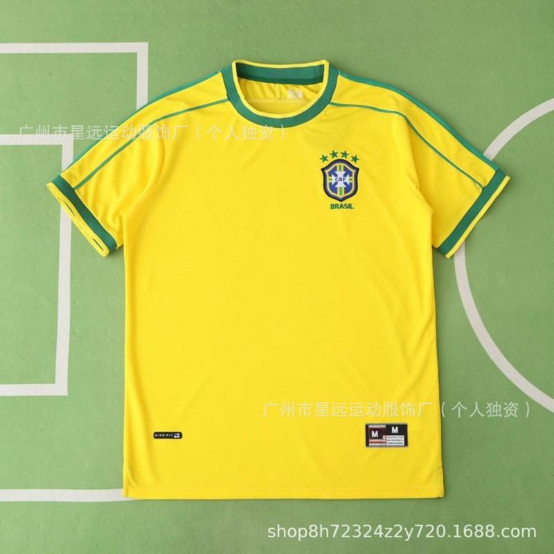 98 Brazil Retro Football Jersey Short Long Sleeve National Team World Cup Soccer Shirt Men Women Sports