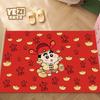 Crayon Shin-chan Red Doormat Cartoon Entrance Floor Mat Non-Slip Entry Rug Home