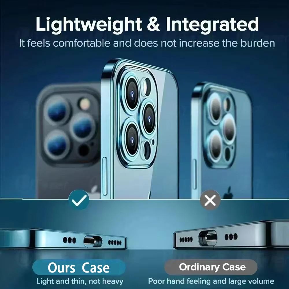 Высококачественный прозрачный чехол для iPhone 16 15 14 Plus 11 12 13 Pro Max с полной защитой объектива, мягкая противоударная задняя крышка из ТПУ