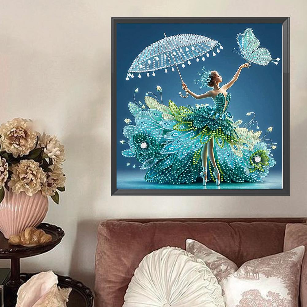 Набор для алмазной вышивки 5D DIY с частичной выкладкой специальными стразами, украшение для искусства, красивая девушка, украшение для дома, рождественские подарки на день рождения, 30x30 см