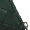 Used 11897 coin purse 620348 7943 Calfskin Navy Zip Around RFID Maxi Intrecciato Green Men's from Japan AUTHENTIC