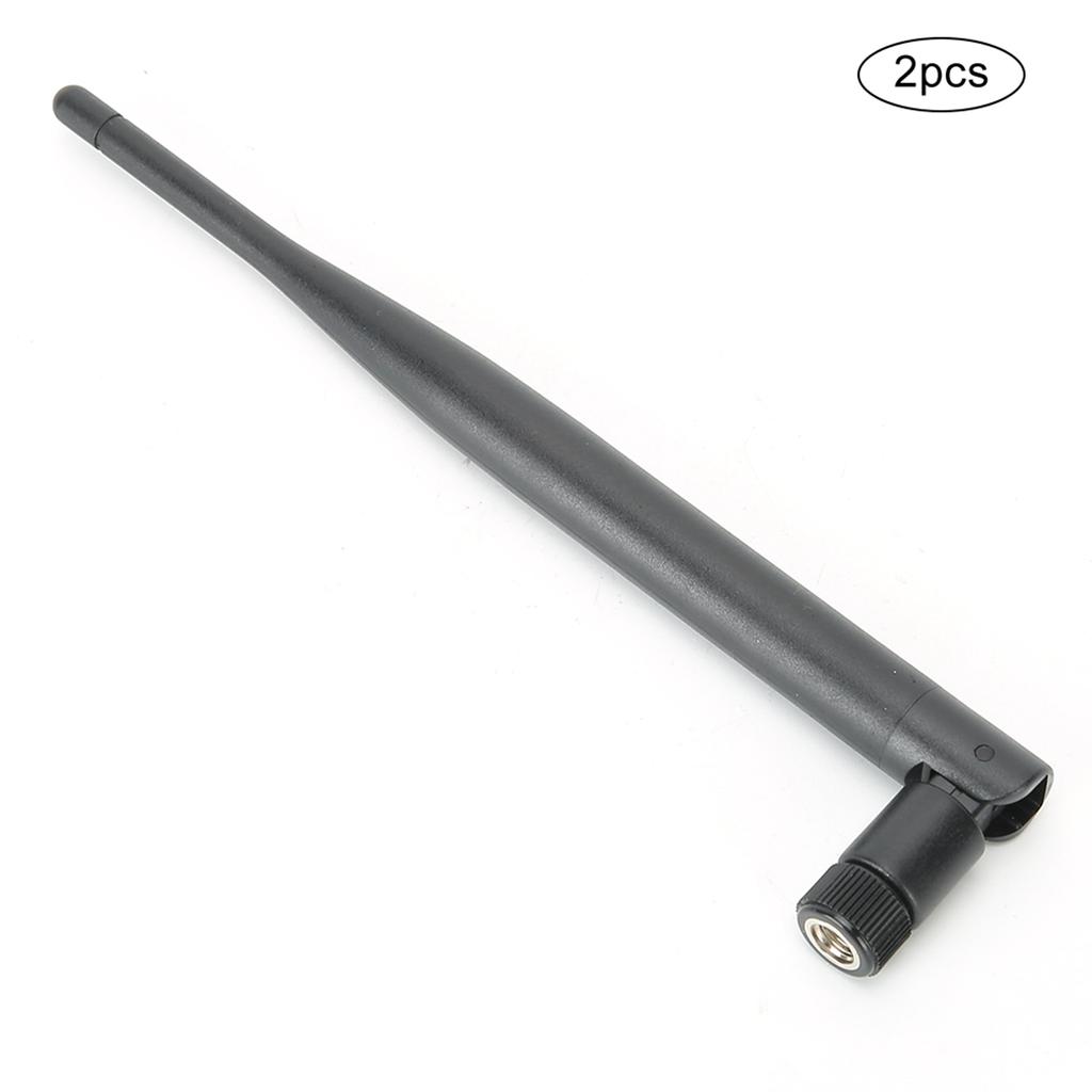 2PCs Router Antenna Durable WIFI System 6DB High Gain 2.4 5.8G Dual‑Band SMA Inner Hole