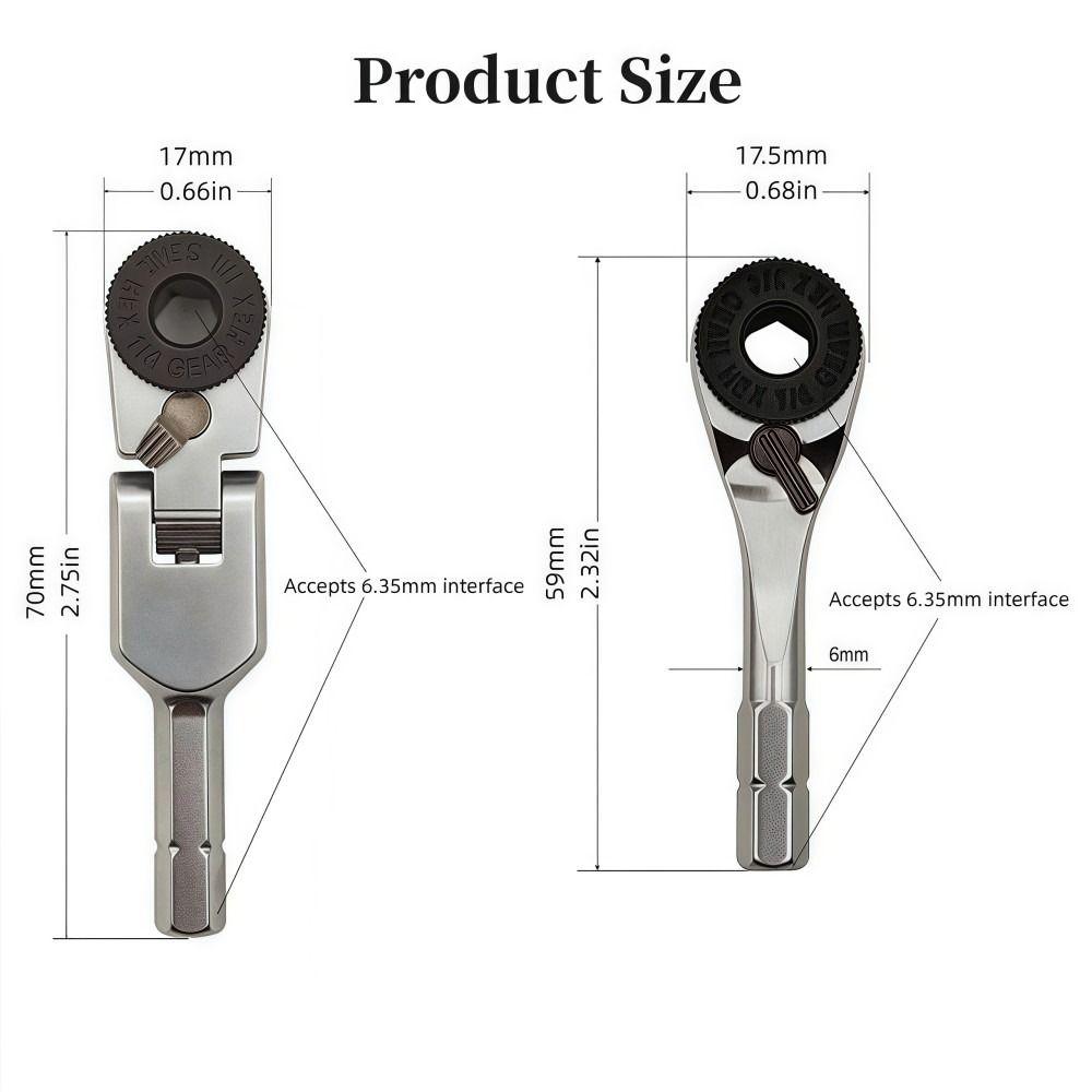 Новый мини-ключ с трещоткой 1/4" 6,35 мм, шестигранный, регулируемый, Toughbuilt, двусторонний отвертка, ручные инструменты
