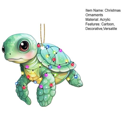 Рождественские украшения Мультяшные животные Санта лось слон подвесное украшение акриловый кулон с шнурком для домашнего декора елки