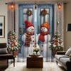 2 шт. HD Рождественская дверь сосновый снеговик декоративная занавеска белая галстук цифровая печать занавеска украшение для дома стиль украшения