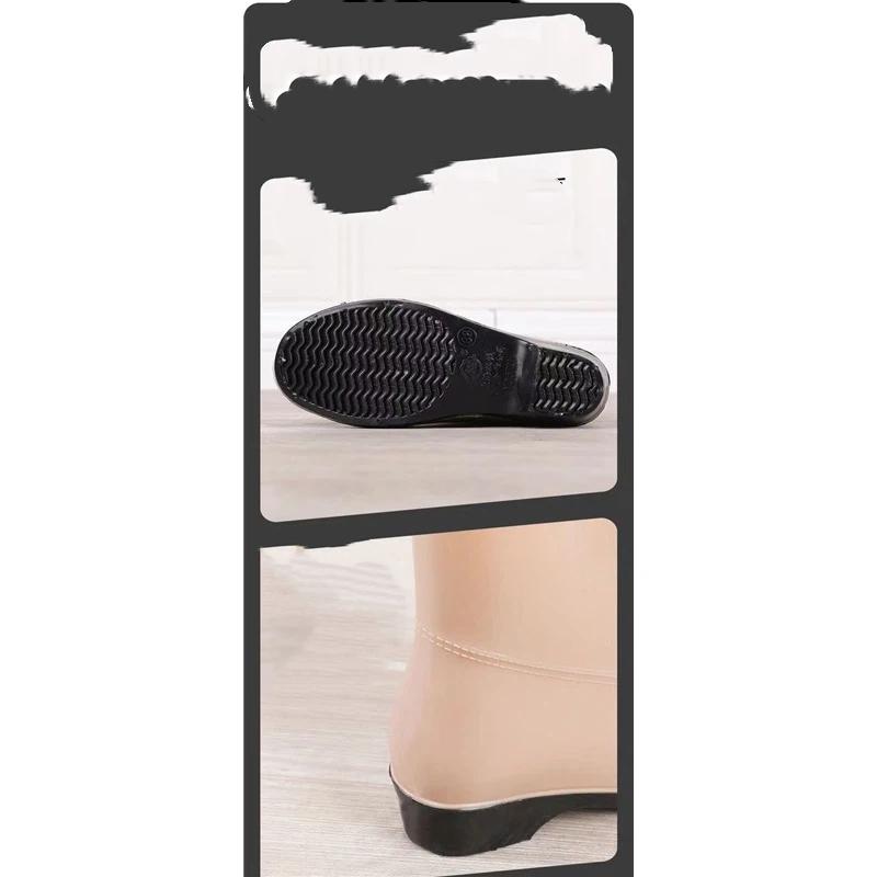 Женская модная уличная нескользящая водонепроницаемая обувь для дождя с резиновой подошвой