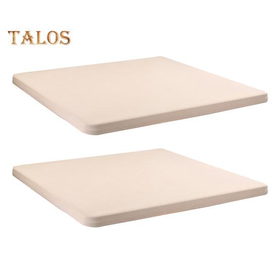 2 шт. эластичная скатерть на подгонку 34x34 дюйма квадратная скатерть с эластичным краем однотонная скатерть для кухни обеденной зоны пикника патио на открытом воздухе