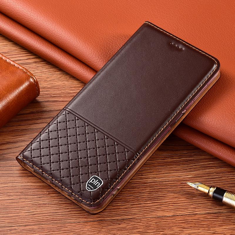 Защитный чехол-книжка из натуральной кожи для Xiaomi Redmi Note Series для Note 13R Pro, Note 12, Note 11SE, Note 10, Note 9