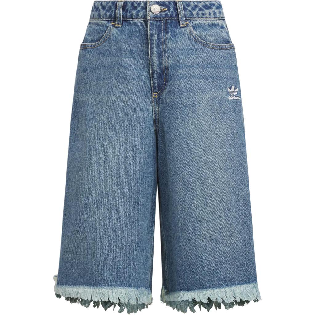 Adidas Оригинальные джинсовые шорты Originals SS25, модные, универсальные, свободного кроя, спортивные, женские шорты KB5432