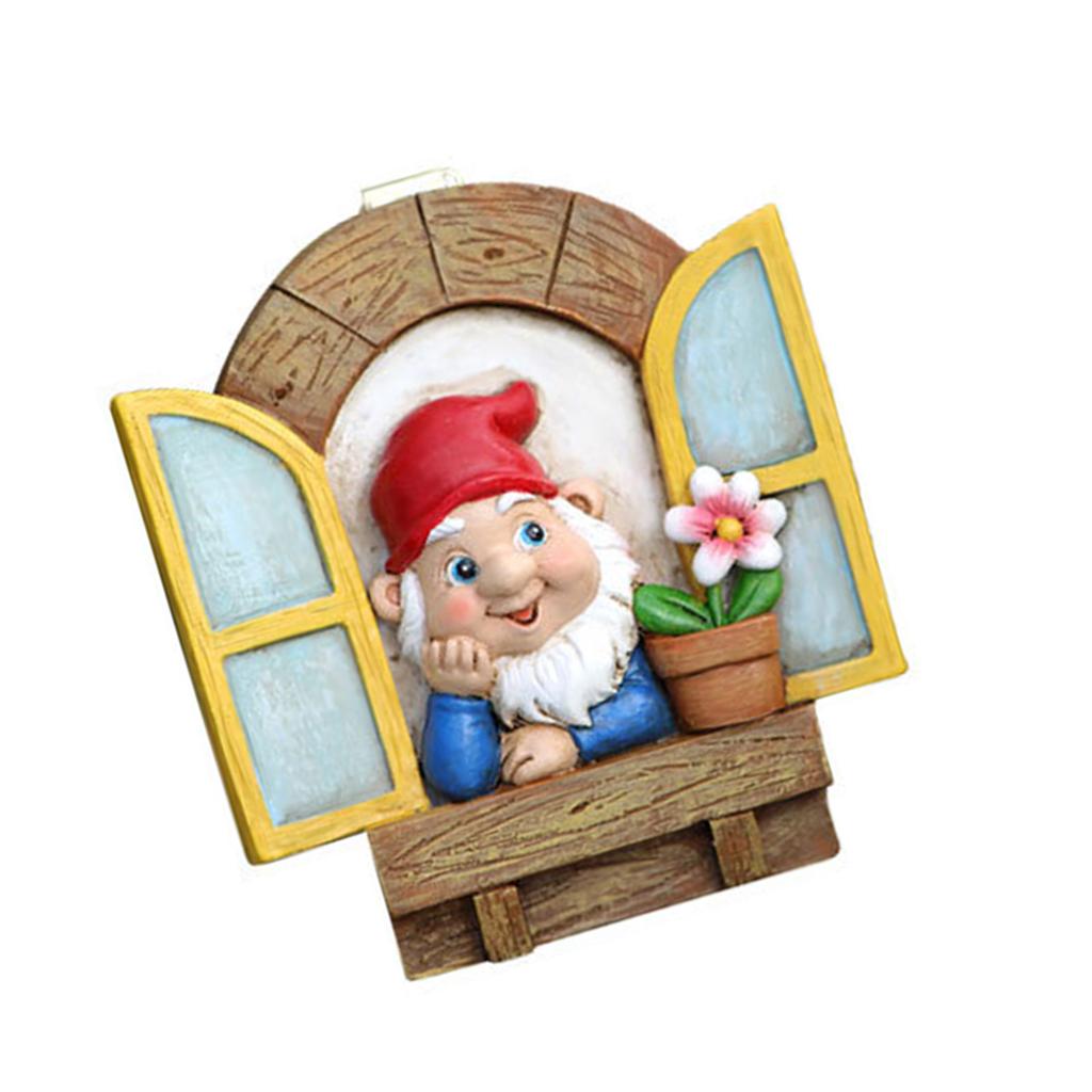 Читающие гномы, украшения в виде лиц деревьев, наружные дворовые статуи, подвесные для волшебного сада, поделки из смолы и ландшафтные цветочные горшки