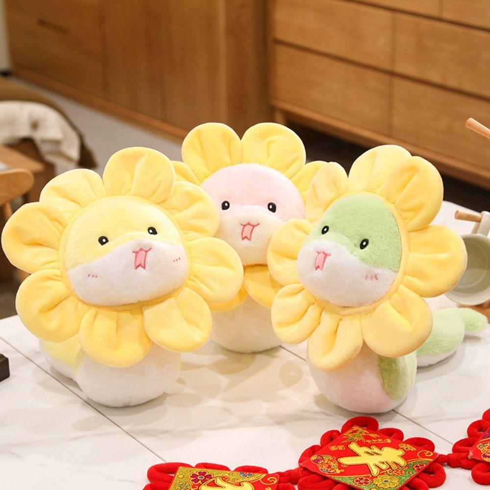 Lion Dance Snake Stuffed Toy 24CM Snake New Year Mascot Good Wishes Snake Plush Dolls  Girls Toys