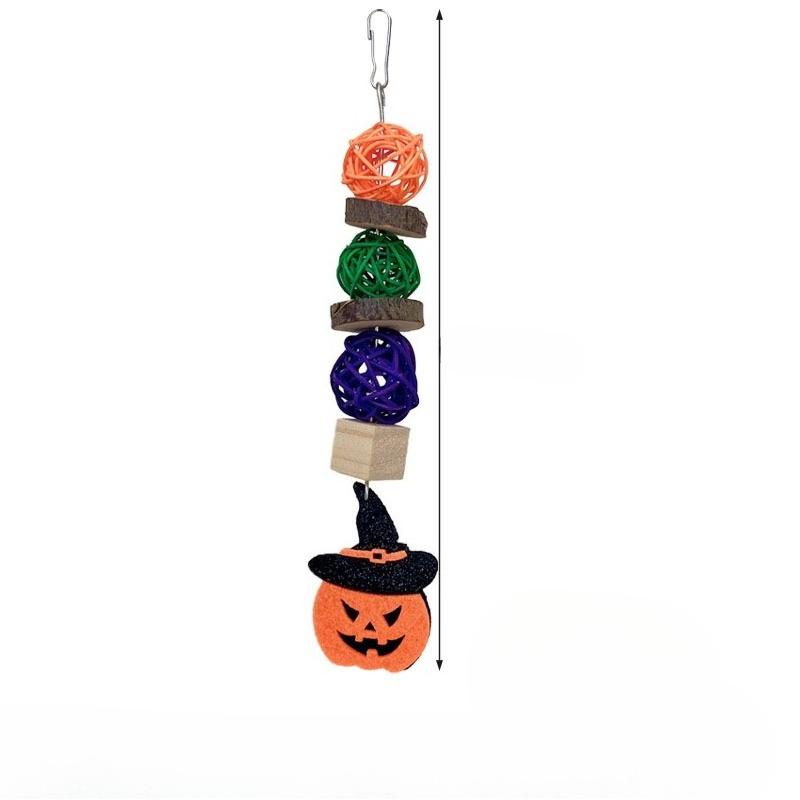 Parrot Toys, Halloween Pumpkin Decorations, Bird Toys, Hamster Toys, Teething Apple Wood, Rattan Ball Pendants, Biting Strings