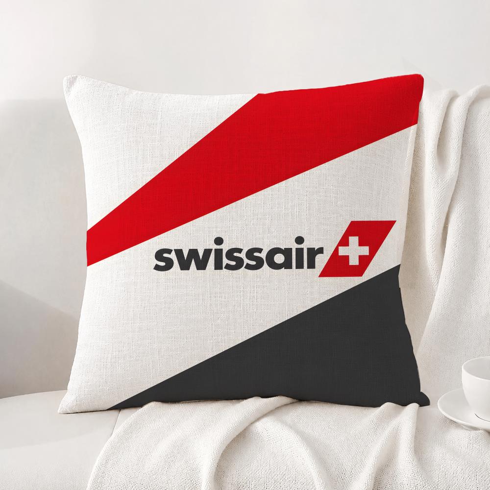 Brand Swissair Cushion Cover Natural Linen Pillowcase Set AllinOne Decor Cushion Cover for Sofa Bedroom Chair