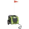 Bicycle Trailer for Dogs Green and Grey Oxford Fabric and Iron