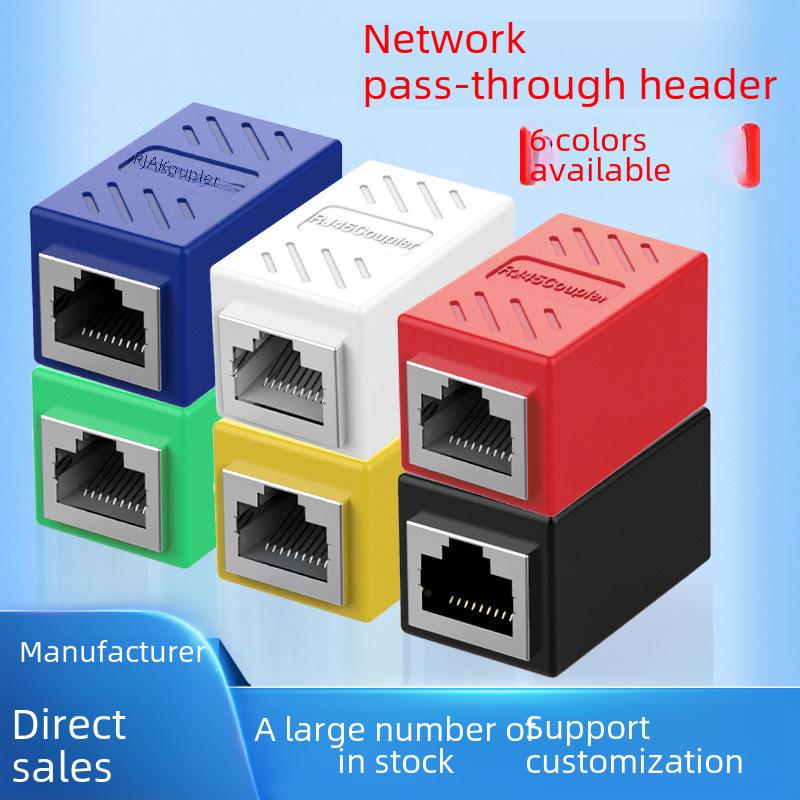 Разъем сетевого кабеля RJ45, двухпроходной прямой модуль расширения