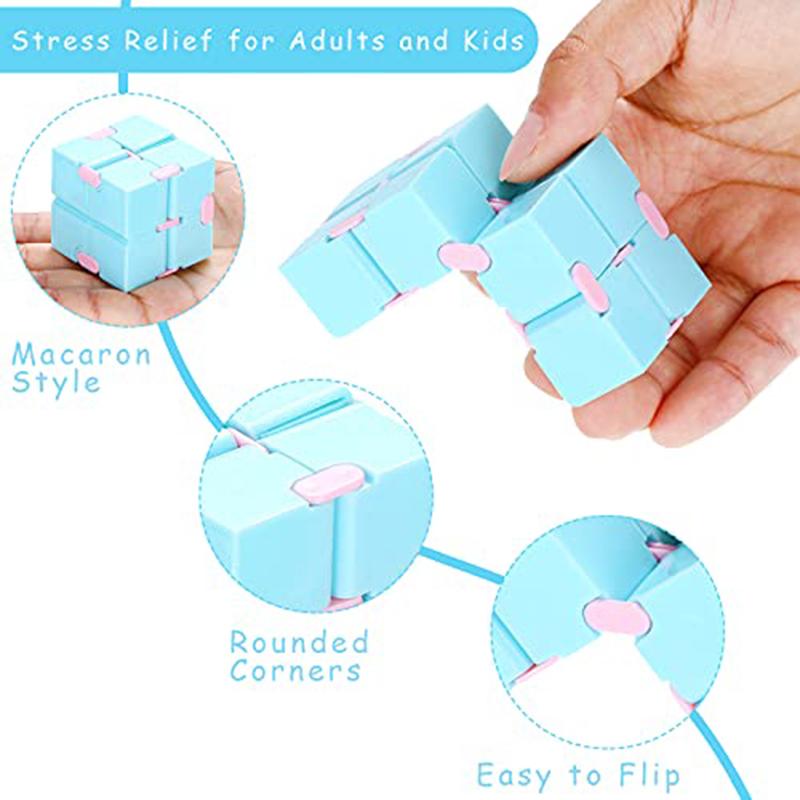 4/12pcs Magic Puzzle Cube Anti Stress Relief Toys for Adults kids Cube Blocks Sensory Toys for Autism ADHD OCD Anxiety Hand Toys