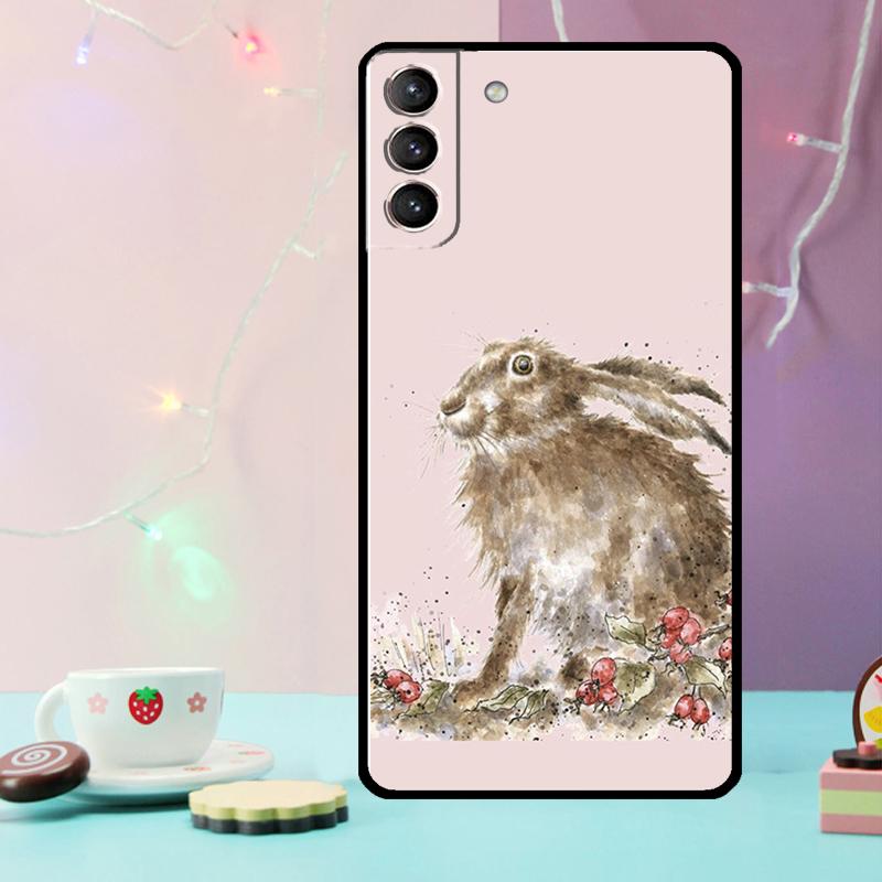 Чехол для телефона с кроликом для Samsung Galaxy S24 S25 Ultra S21 S22 S23 Ultra S9 S10 S20 Plus S25 FE