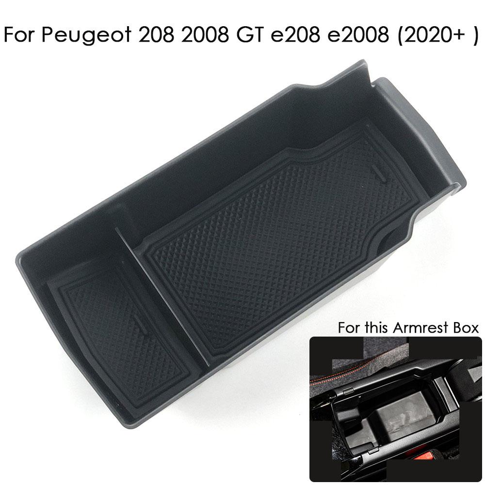 Автомобильный ящик для хранения подлокотника для Peugeot 308 408 2008 3008 4008 5008 Контейнер для центральной консоли Органайзер для хранения Автомобильный аксессуар