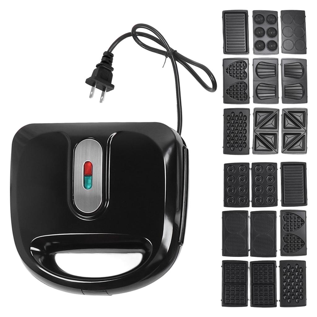 Electric Panini Press Sandwich Maker with 10 Removable Plates Rapid Heating Multifunction Electric