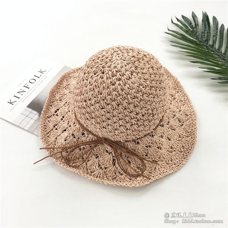 Шляпа от солнца женская складная летняя шляпа от солнца с большими полями гофрированная соломенная шляпа солнцезащитная пляжная шляпа бант дышащая прохладная шляпа