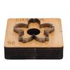 Leather Cutting Mold with   Wood Base Flower Shape Punching Die for Making Keychain Bag Decorations