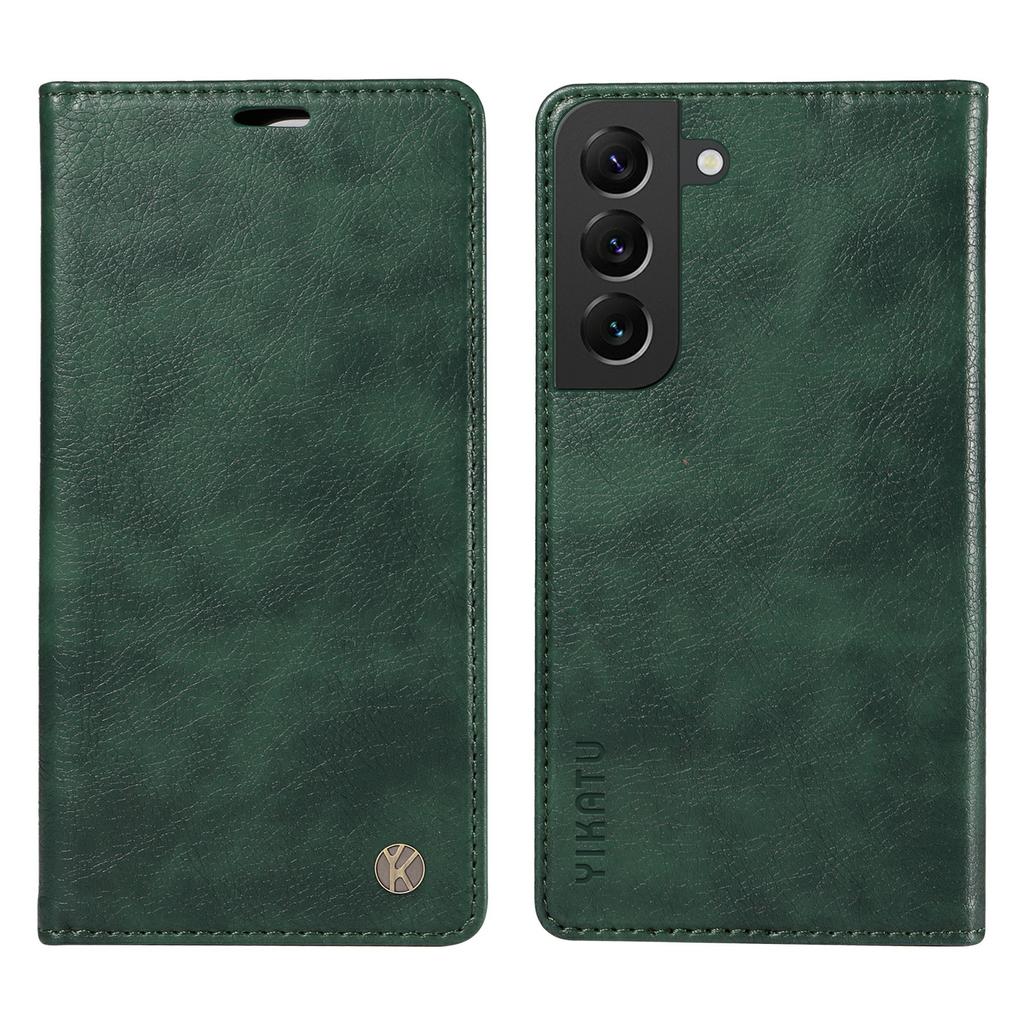 YIKATU YK-006 For Samsung Galaxy S21 FE 5G Case Anti-Drop Leather Wallet Phone Cover
