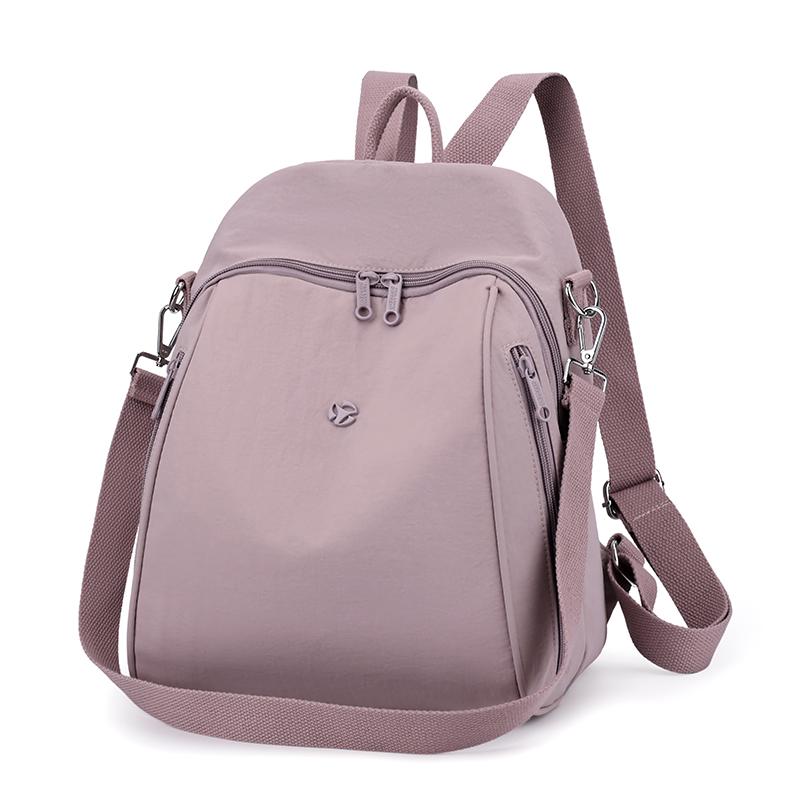 Однотонный женский рюкзак большой вместимости, дорожный рюкзак, легкая нейлоновая сумка