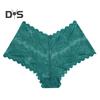 Women Panties Hollow Out Lace Mid Waist Soft Breathable Anti Septic Soilid Color Elastic See Through Lady Underpants Briefs Underwear