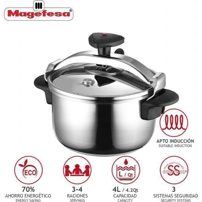 Autocuiseur - Magefesa - STAR4 - 4 litres - Acier inoxydable - Tous feux dont induction