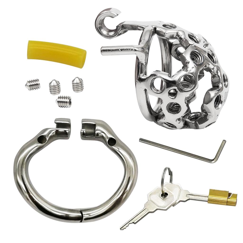 Эргономичное мужское устройство целомудрия Stealth Lock из нержавеющей стали, клетка для члена, замок для пениса, кольцо для члена, пояс верности, S061