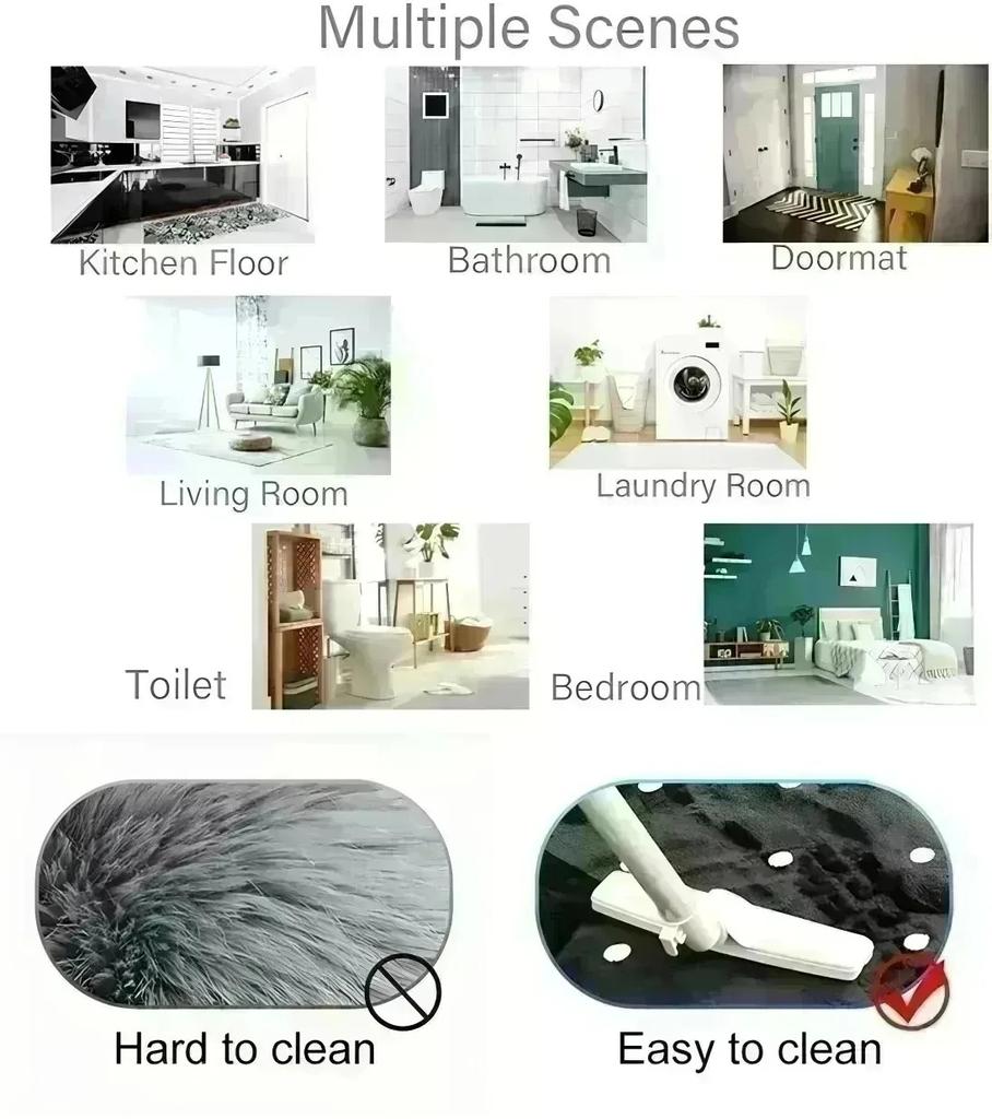 1PC Cyberpunk Skull Pattern Kitchen Rug Non-Slip Door Mat Pop Design Bathroom Rug Bath Mat Carpet for Home Sink Laundry Decor