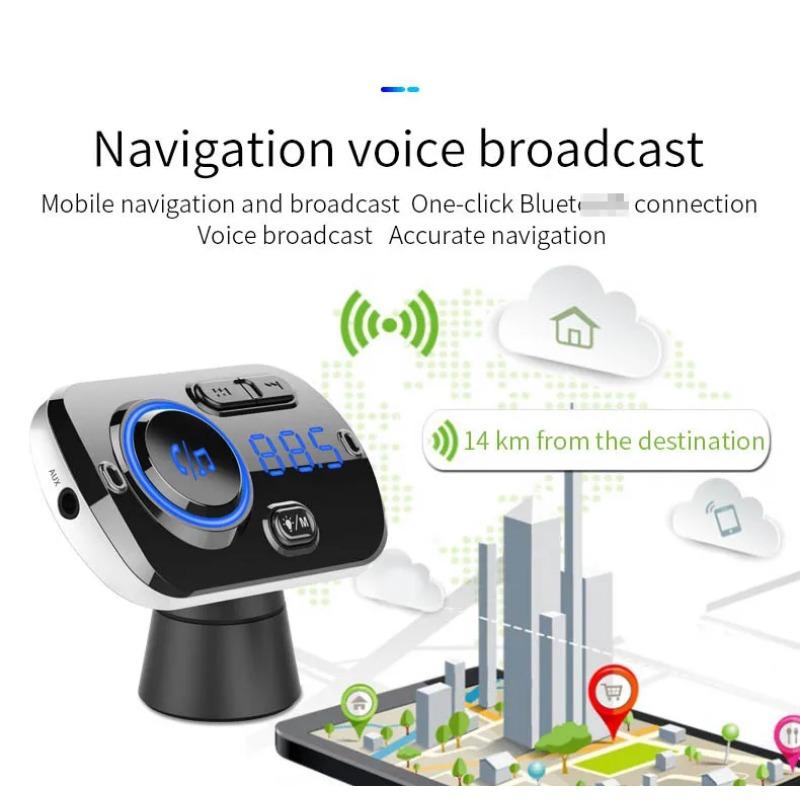 Автомобильный FM-передатчик Handsfree Wireless Bluetooth 5.0 Автомобильный комплект MP3-плеер USB Быстрое зарядное устройство QC3.0 Автомобильные аксессуары FM-модулятор