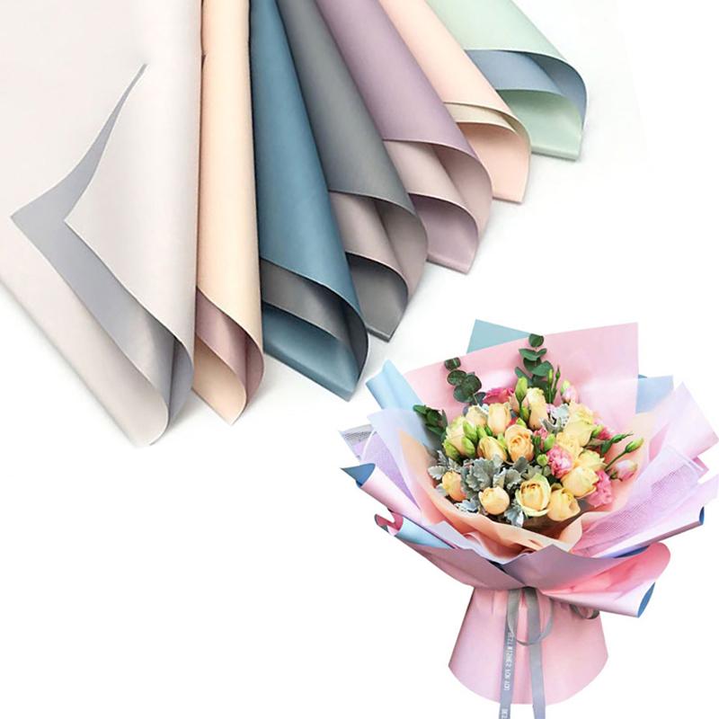 20PCS Wedding Decor Bouquet Waterproof Packaging Flower Wrapping Paper Gifts Packing Duplex Paper