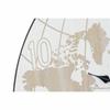 Horloge Murale - LANA DECO - Mappemonde - Métal - MDF - Noir Beige - 58x58 cm