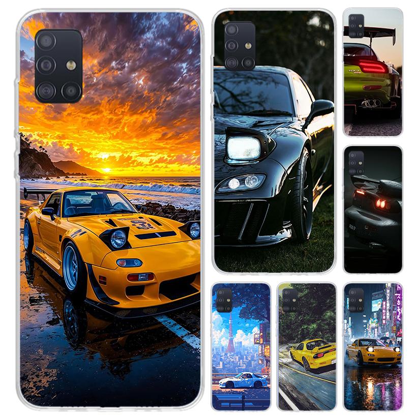 Крутой чехол для телефона JDM Car RX7 для Samsung Galaxy A52 A32 A22 A12 A02S A50S A30S A10S Note 20 Ultra 10 Plus S10 A31 A20 A71 A72 Gal