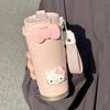 Термокружка Hello Kitty с изоляцией, большой емкости, с трубочкой, для офиса и улицы