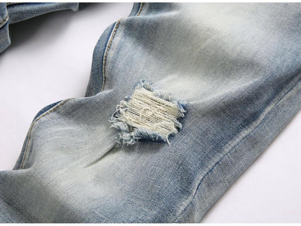 Blue Badge Embroidered Slim-Fit Men's Jeans