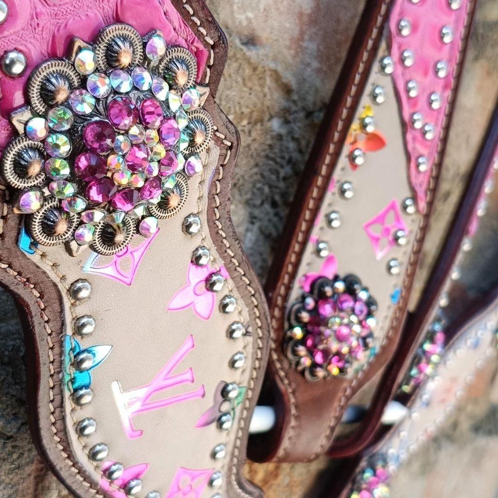 WILDRACE Премиум Выставочная Седловка для Лошади Вестерн Кожаный Наголовник Нагрудник (Два комплекта)