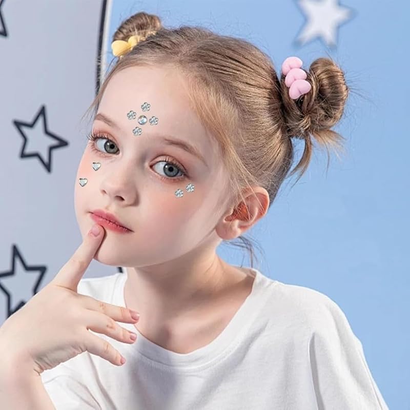 LIKENNY макияж стразы наклейка на лицо сверкающий постер 6 штук 3D звезда месяц красочная печать алмазные декоративные детали лицо декор детали нейл-арт самоклеящиеся