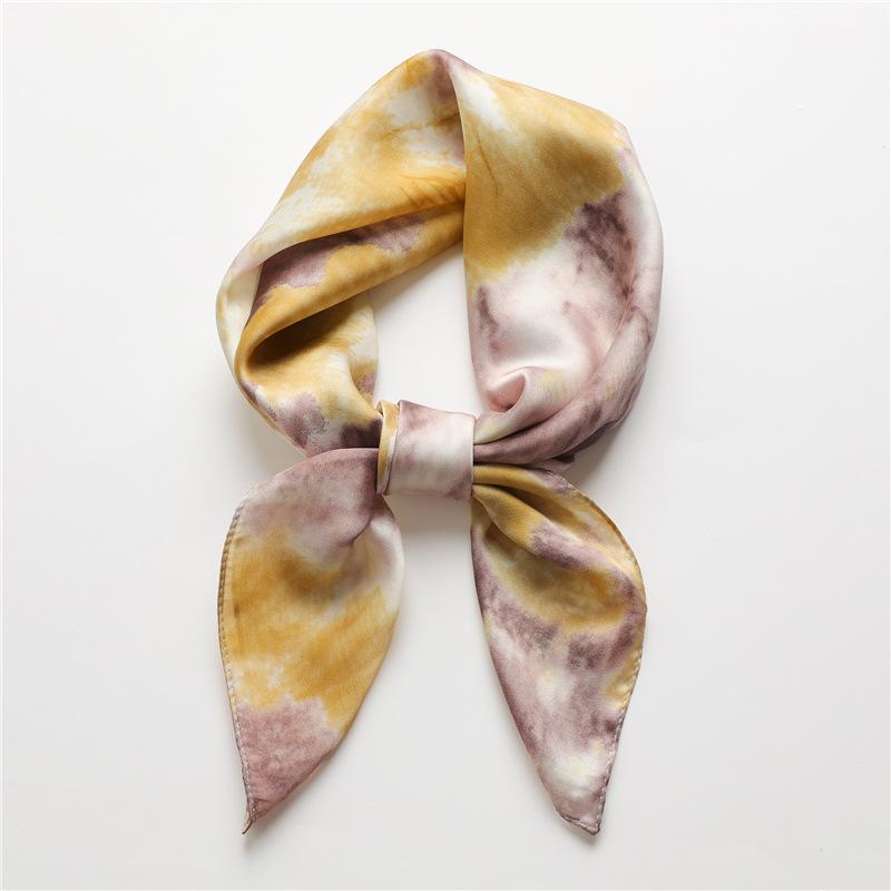 70 * 70cm New Silk Small Square Scarf For Women'S Neck Protection Professional Scarf Versatile Hair Tie Headscarf Scarf