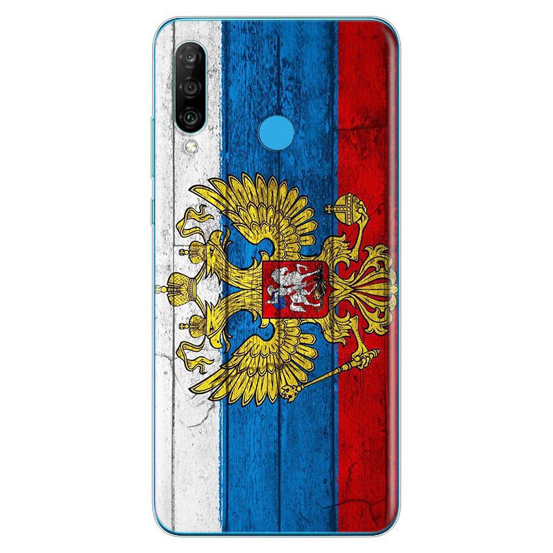 Russia Flags Emblem Soft TPU Silicone Cover For Huawei P40 P30 P20 Pro P10 P9 P8 Lite E Plus 2019 2017 Phone Case