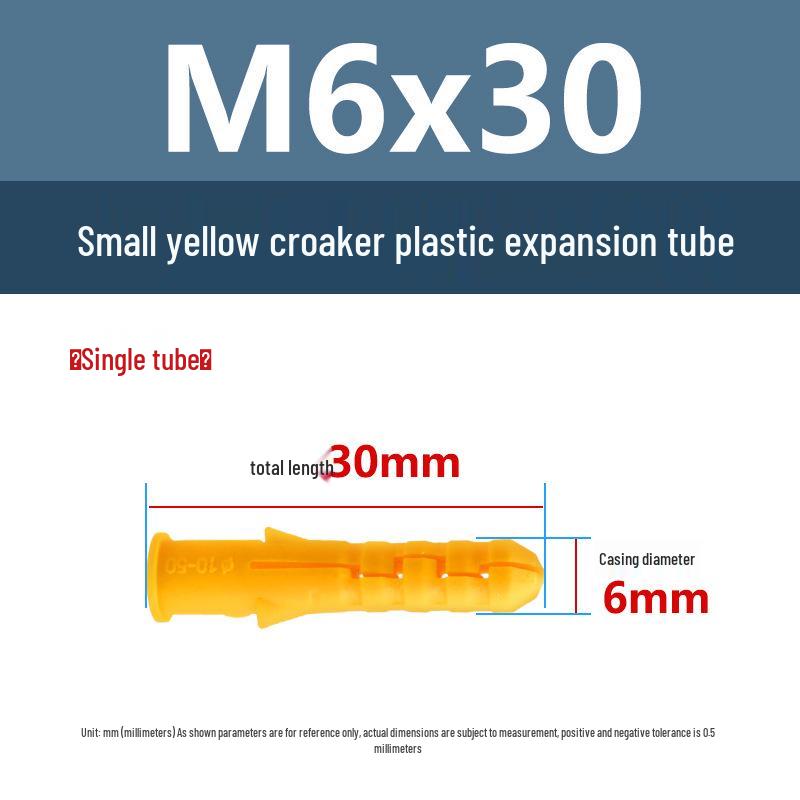 Маленькие Желтые Рыбки Пластиковые Дюбели M6-M10 с Резиновыми Пробками