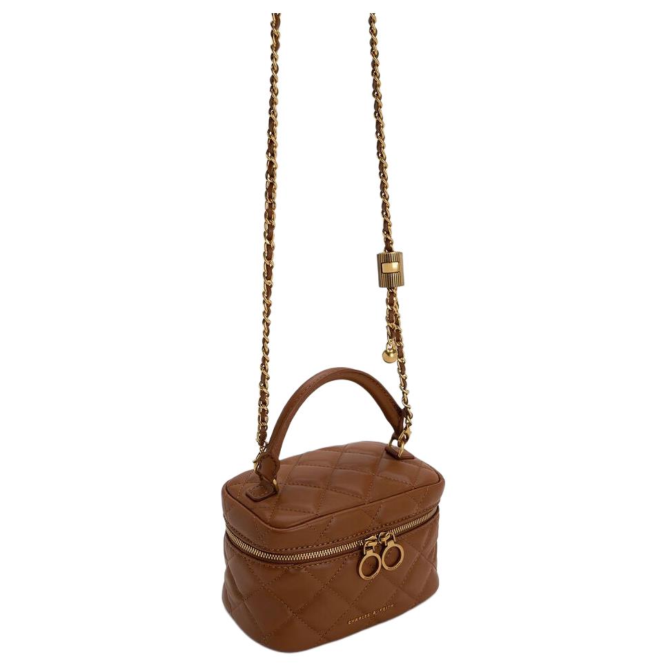 Charles & Keith Vintage Color Block Versatile Chain Fabric Crossbody Bag Women bags Multicolor CK2-80781893-2