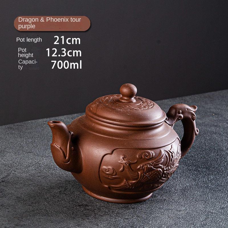 Горшок для чайных сервизов, популярные фиолетовые глиняные горшки, чайник из исинской глины, набор для заваривания чая, самовар, восточный марокканский чайник и набор чашек, гайвань