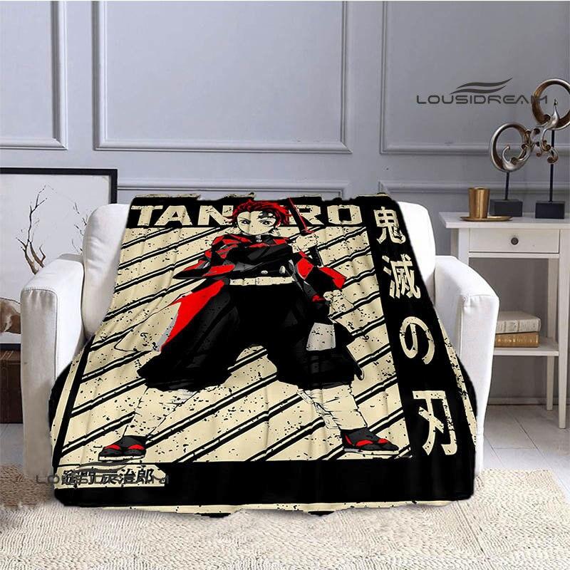 Demon SLAYER аниме с принтом Polyna Wild ремни бум одеяло плоские мягкие и удобные домашние дорожные кровати подарок на день рождения