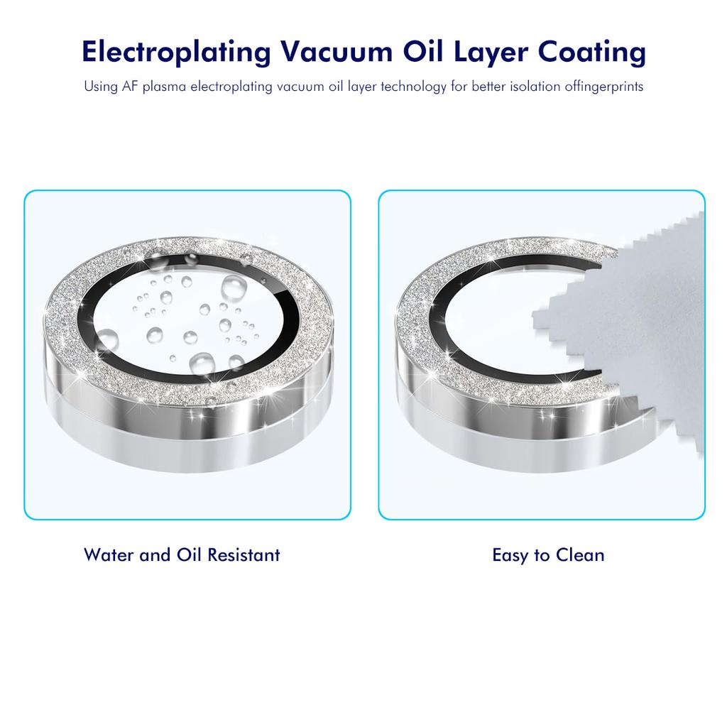 Для Samsung Galaxy A06 5G/Galaxy A06 4G Защитная пленка для объектива камеры ENKAY Hat-Prince Glitter Decor Закаленное стекло для объектива