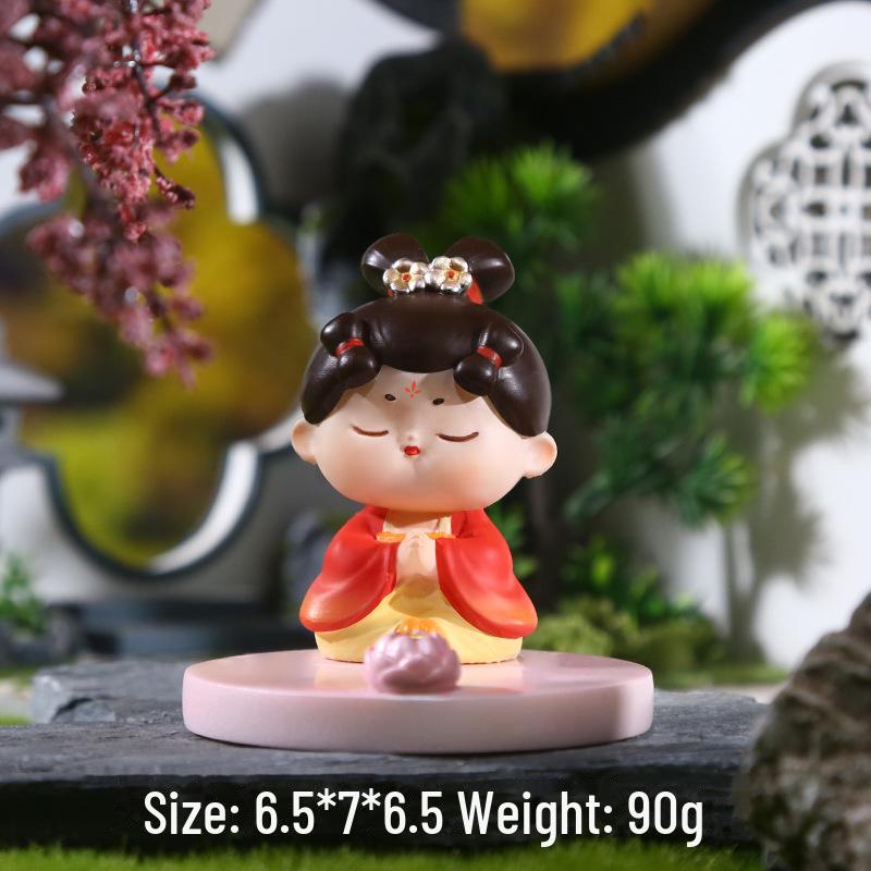 Креативный держатель для телефона в стиле династии Тан: Изысканный орнамент из смолы