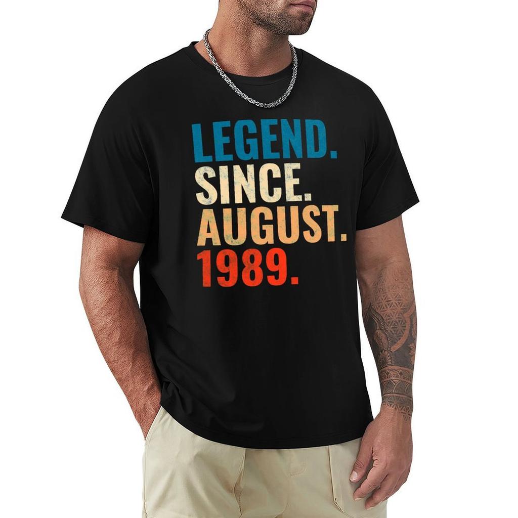 Legend Since August Retro Vintage TShirt Sporty Breathable Short Sleeve TShirt